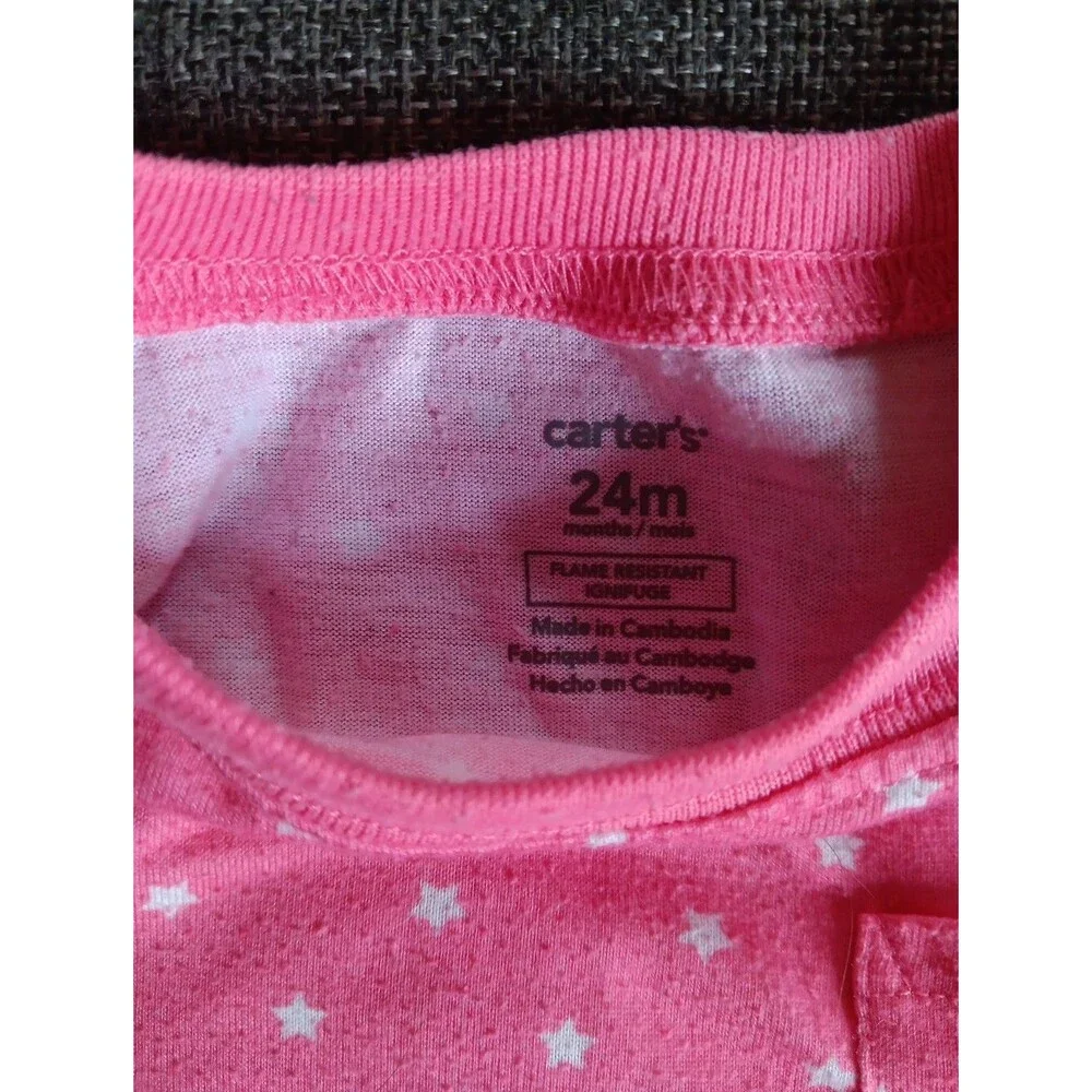 Pajamas 24 Months Girls Carters Pink Shorts Short Sleep 2 Piece Set